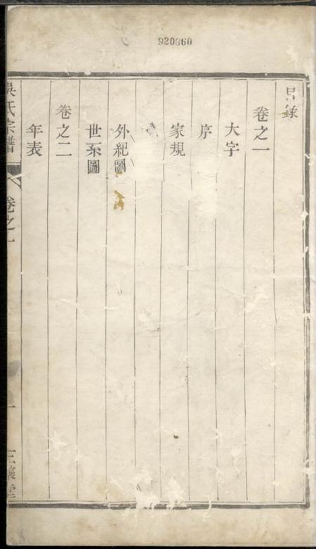 仪徵三让堂仪徵西门外白茅墩坊吴氏宗谱.pdf电子版下载预览图1