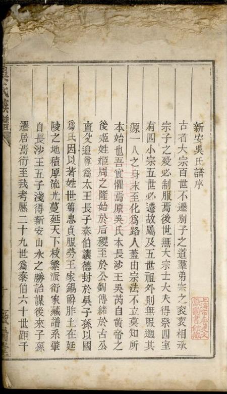 歙县叙伦堂昌溪吴氏族谱不分卷.pdf电子版下载预览图1