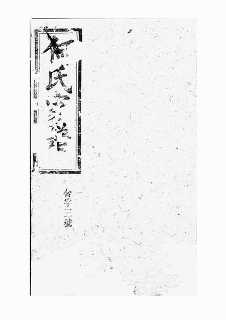 湘阴庐江堂何氏家谱七十二卷首一卷末一卷