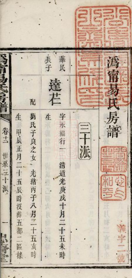 宁乡忠裔堂沩宁易氏房谱十二卷.pdf电子版下载预览图1