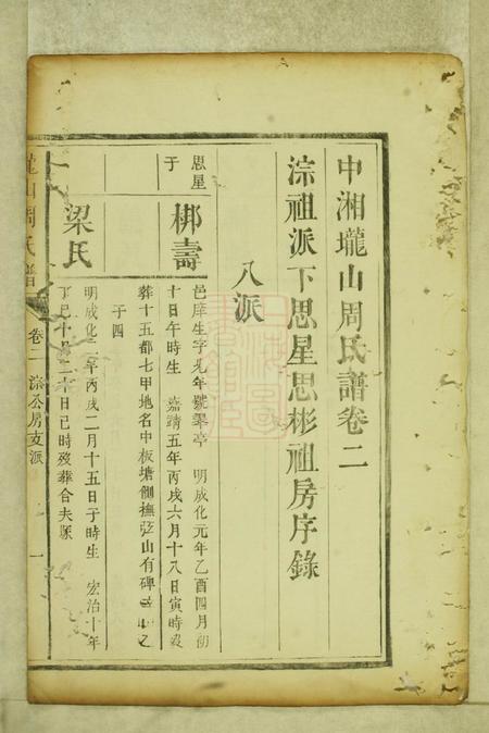 湘潭中湘垅山周氏谱.pdf电子版下载预览图1