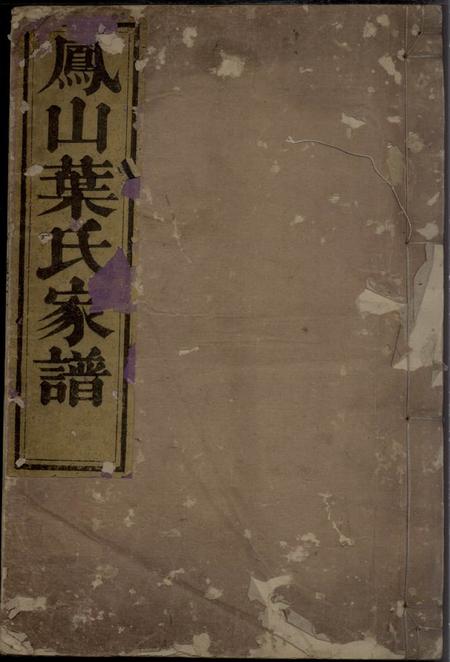 浙江淳安复兴堂凤山南阳叶氏家谱二卷