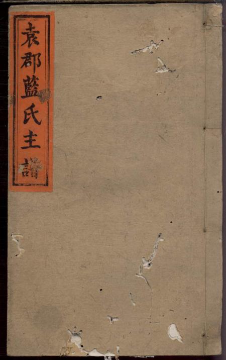 《江西宜春汝南堂袁郡蓝氏主谱》封面