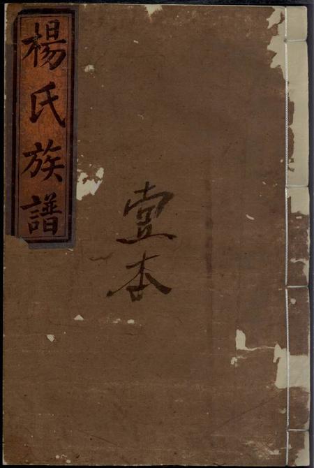 《江西关西堂杨氏族谱四卷末一卷》封面