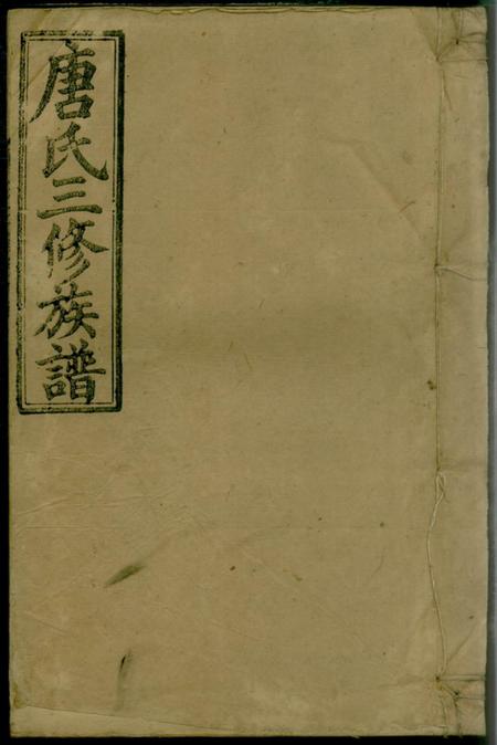 《湖南武冈晋阳郡唐氏三修族谱二十五卷首一卷副谱一卷》封面
